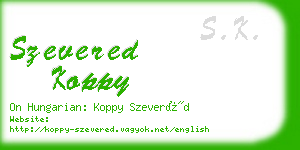 szevered koppy business card